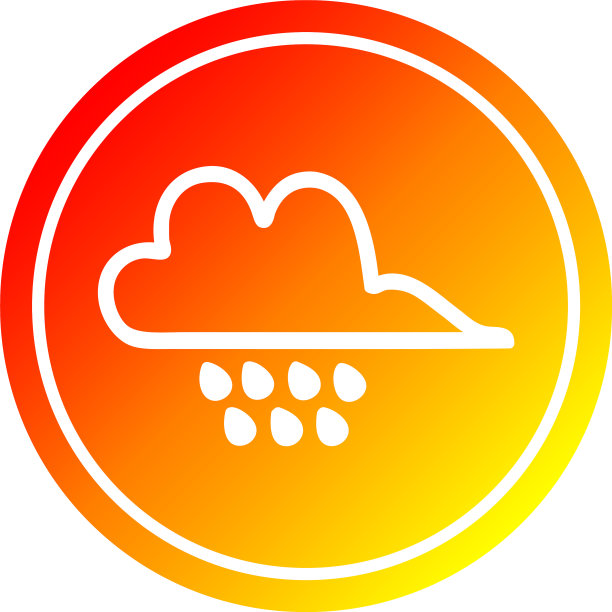 渐变光谱雨云圆形图案图片下载