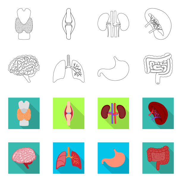设计生物学和科学标志集图片下载