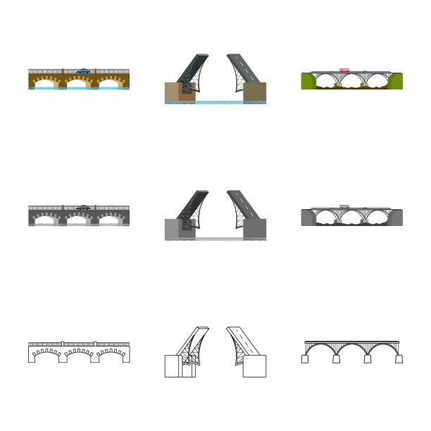 孤立的对象连接和设计标志图片下载