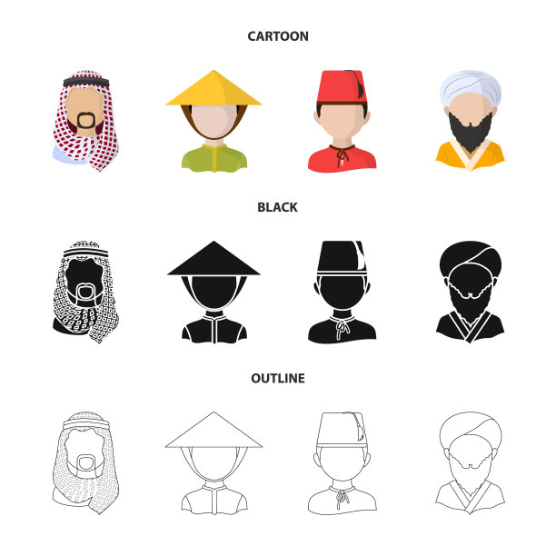 孤立的对象模仿者和驻留图标集图片下载