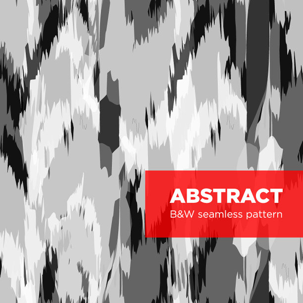黑白抽象无缝图案图片下载