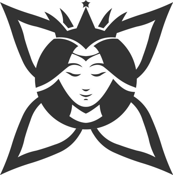 脸与叶片标志模板图片下载