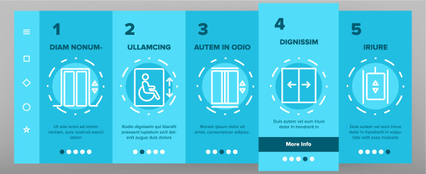 彩色乘客电梯进场图片下载