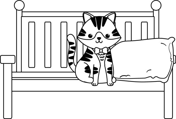 孤立猫卡通设计图片下载