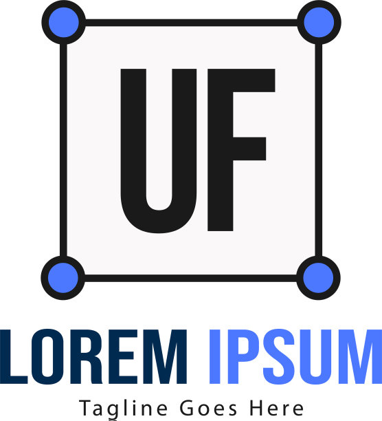 UF字母logo设计创意图片下载