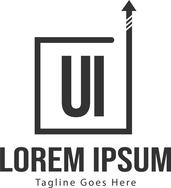 UI字母Logo设计创意现代UI字母图片下载