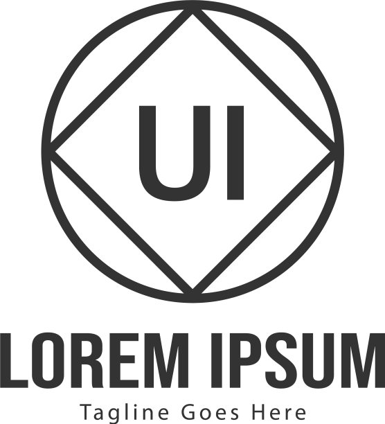 UI字母Logo设计创意现代UI字母图片下载