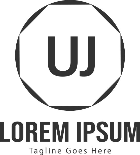UJ字母Logo创意现代设计图片下载