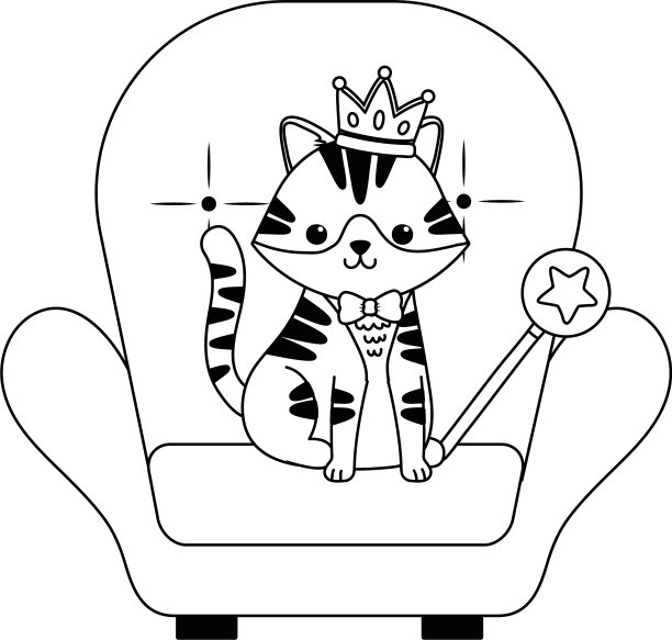 孤立猫卡通设计图片下载