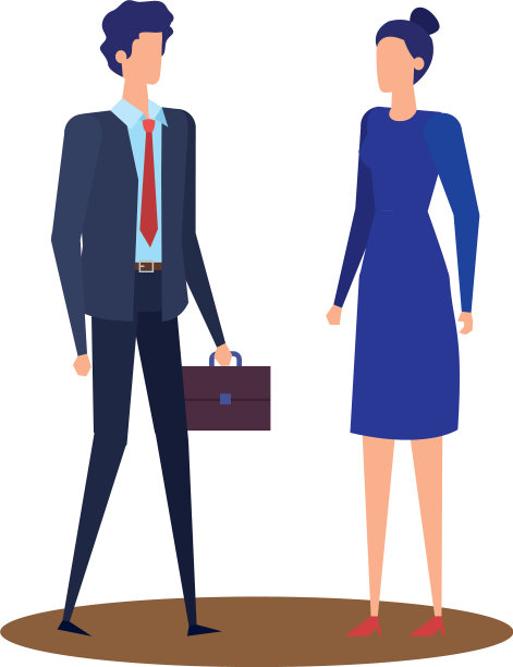 优雅的年轻商业夫妇的人物图片下载