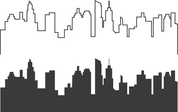 城市天际线轮廓图片下载