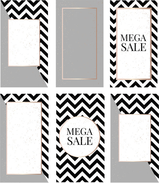 模板框方流艺术黄金时尚图片下载