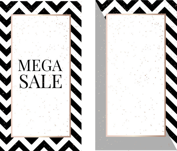 模板框方流艺术黄金时尚图片下载