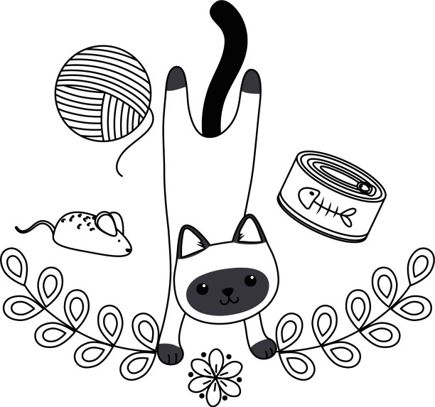 猫的卡通设计图片下载