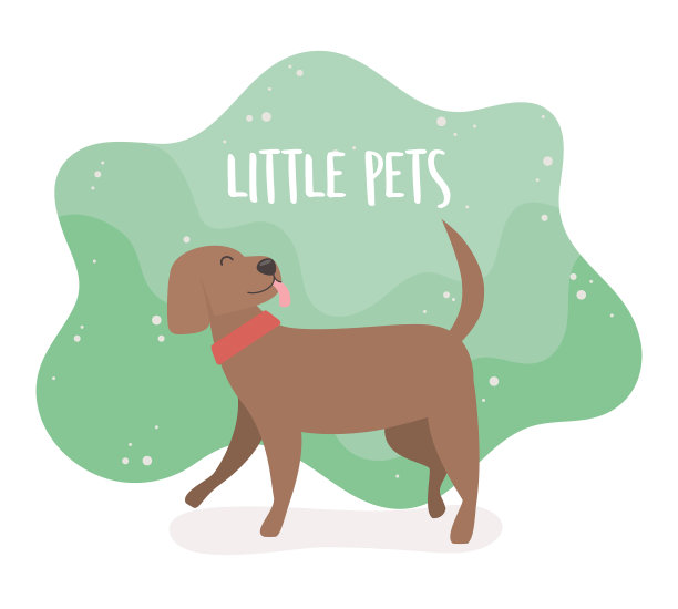 可爱的小狗吉祥物角色图片下载