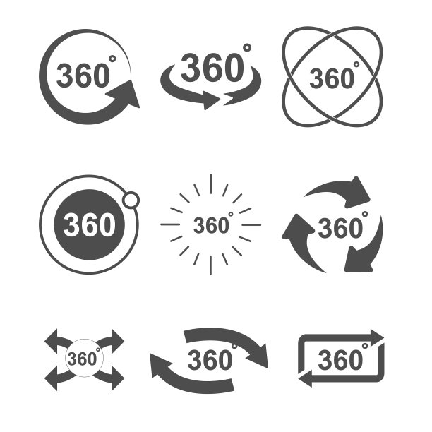 360度角标牌图标集设计图片下载