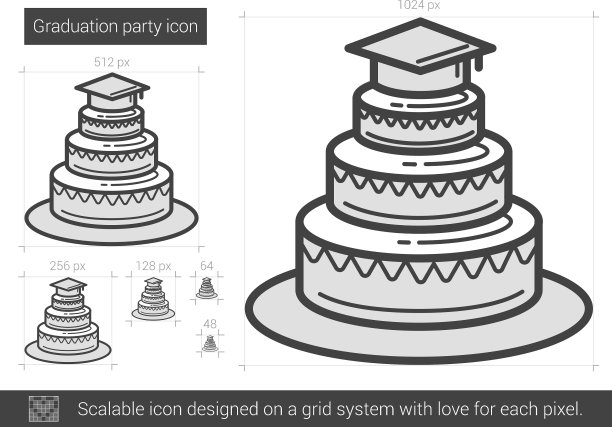 毕业聚会线图标图片下载