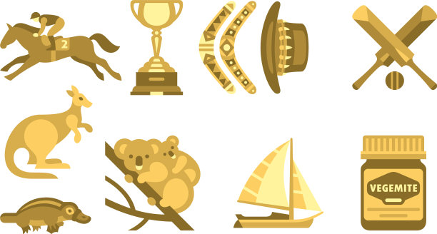 澳大利亚旅游图标设置澳大利亚图片下载