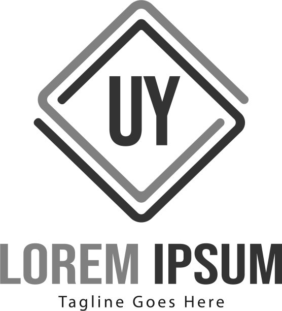 UY字母标志设计创意现代UY字母图片下载