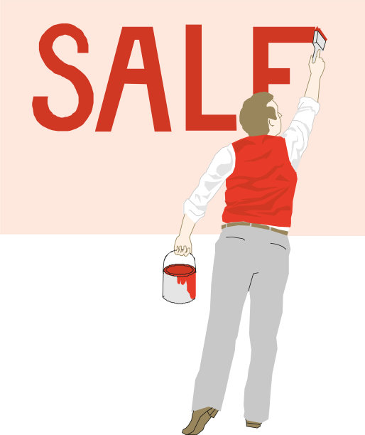 男人写的文字销售概念是季节性的销售图片下载