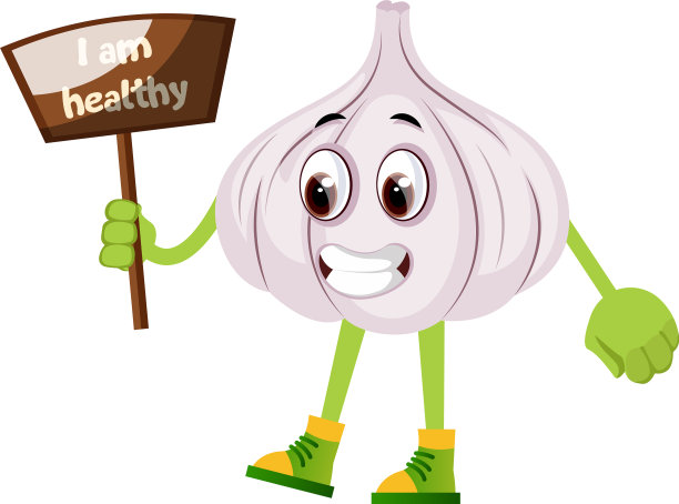 白色背景上的大蒜标志图片下载