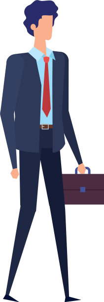 优雅的年轻商人与投资组合图片下载