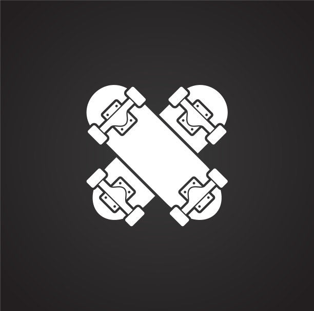 滑板相关图标的背景图片下载