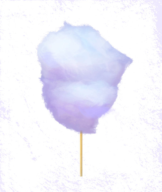 棉花糖标签上的糖絮图片下载