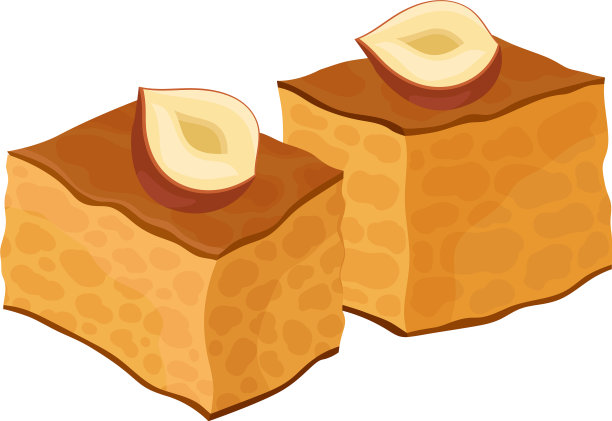 两块果仁脆饼加釉图片下载