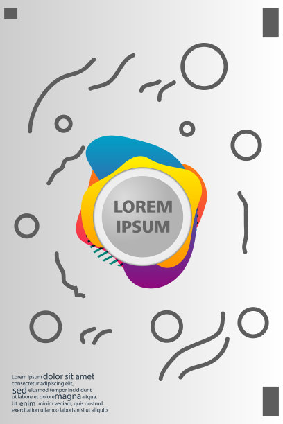 孟菲斯风格的书籍设计集丰富多彩图片下载