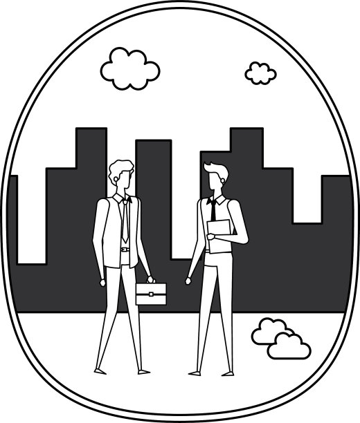 城市里优雅的年轻商人图片下载