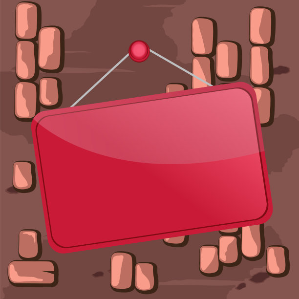 空提醒挂出彩色的方形纸条图片下载