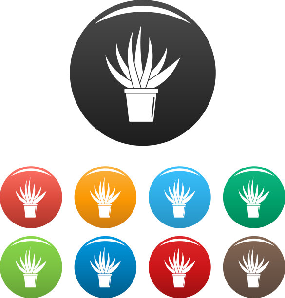 芦荟壶图标设置颜色图片下载