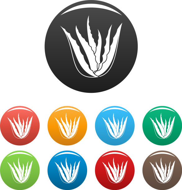 芦荟植物图标设置颜色图片下载