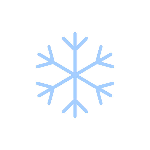 蓝色剪影雪花图标图片下载