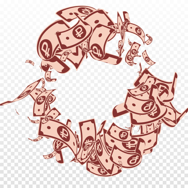 俄罗斯卢布钞票乱落乱擦图片下载