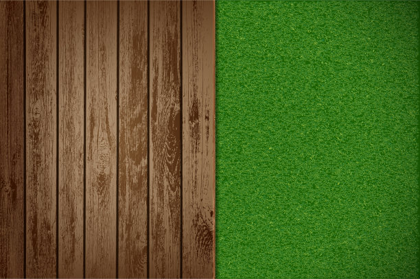 木制的桌子和绿色的草图片下载