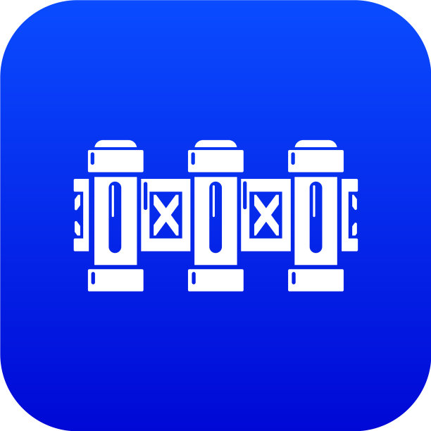 栅栏城市图标简单的黑色风格图片下载