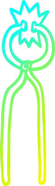 冷梯度线绘制卡通夹具图片下载