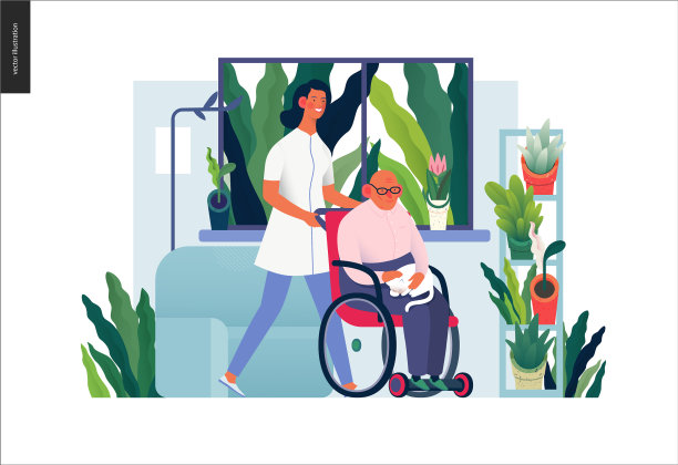 医疗保险模板-老年人家庭支持图片下载