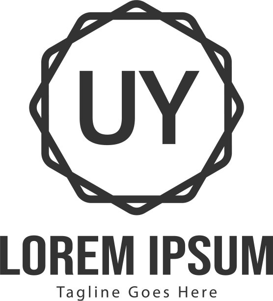 UY字母标志设计创意现代UY字母图片下载