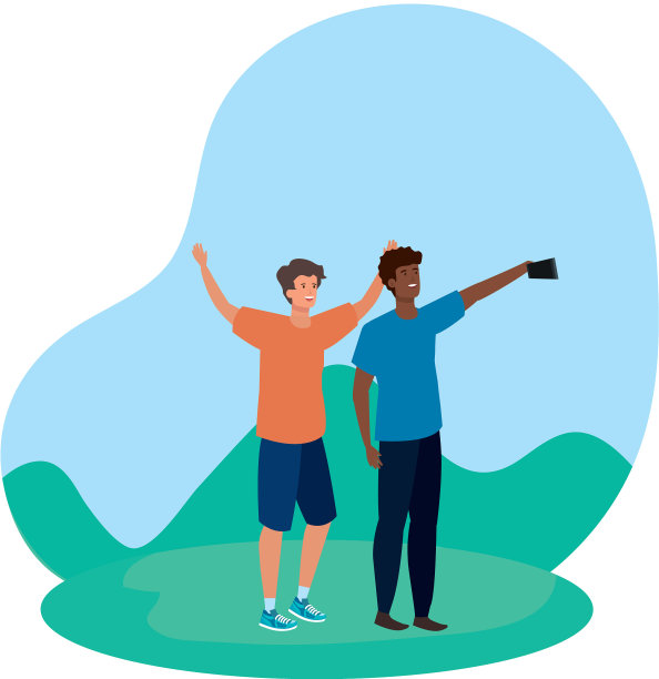 异族青年朋友在自拍图片下载