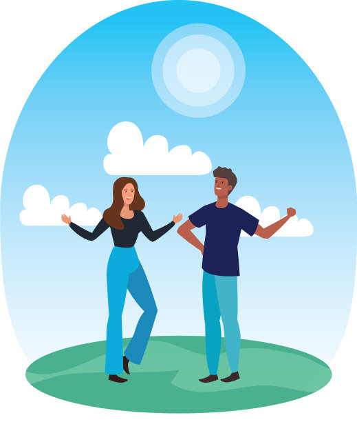 年轻的异族情侣在庆祝图片下载