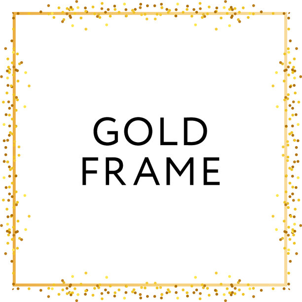 金框几何形状的极简主义设计图片下载