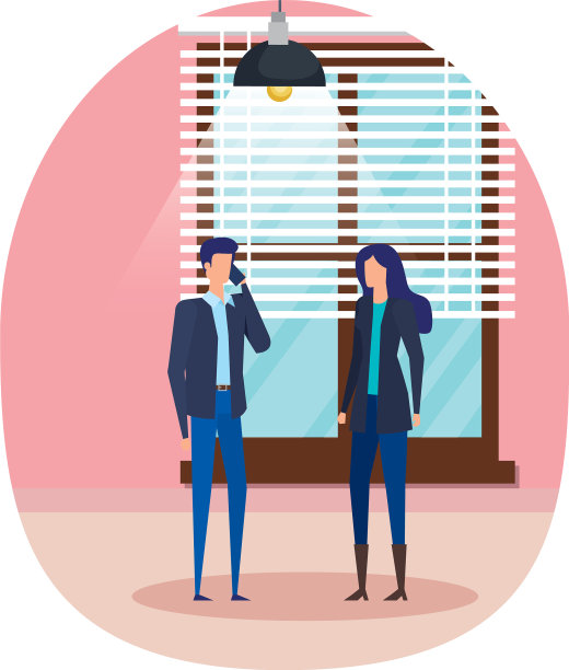 商务情侣在办公室使用智能手机图片下载