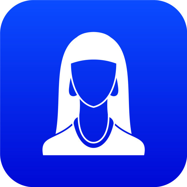 女性图标数码蓝图片下载