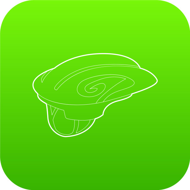 运动头盔图标绿色图片下载