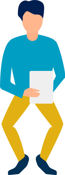 男孩采取平板图标平坦风格图片下载