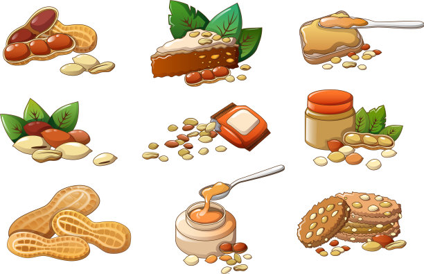 花生图标设置卡通风格图片下载