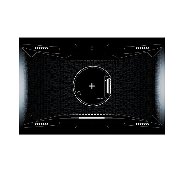 Hud高科技未来的白色元素安全图片下载